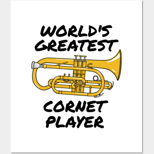 World's Greatest Cornet Player Cornetist Brass Musician Funny Posters and Art